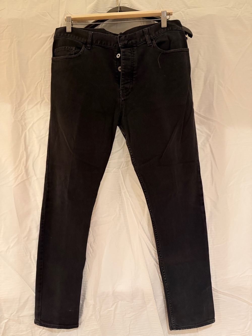 Valentino Black Skinny Jeans with Button Fly Detail